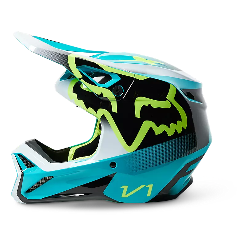 Fox Racing,Comfortable Padding Helmet Youth V1 Leed Helmet,  29729-176