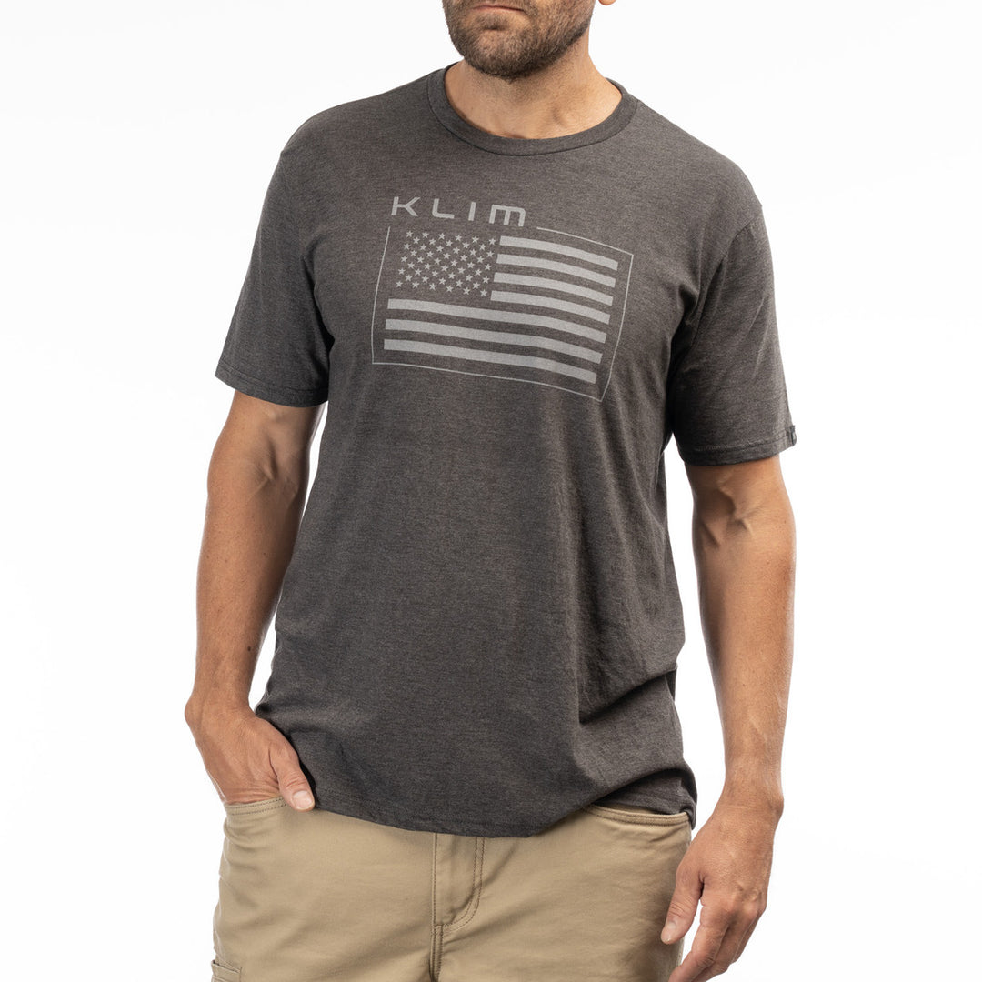 Klim,Breathable T-Shirt, Klim Patriot Klim Flag Tri-blend Tee, 3688-000