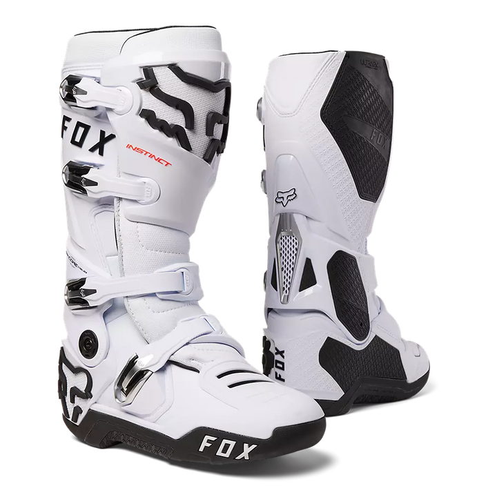 Fox Racing, Motocross Boots, Instinct Boots, White Instinct Boots, 24347-008
