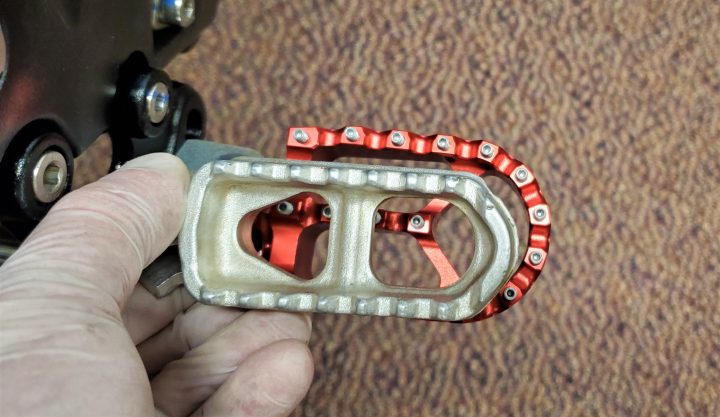 Surron Accessories, Motorcycle Parts ,Foot Pegs By Warp 9, Red