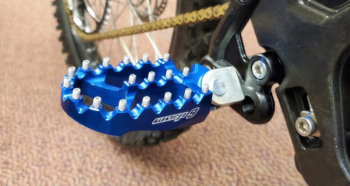 Surron Accessories, Dirt Bike Accessories , Foot Pegs By Warp 9, Blue