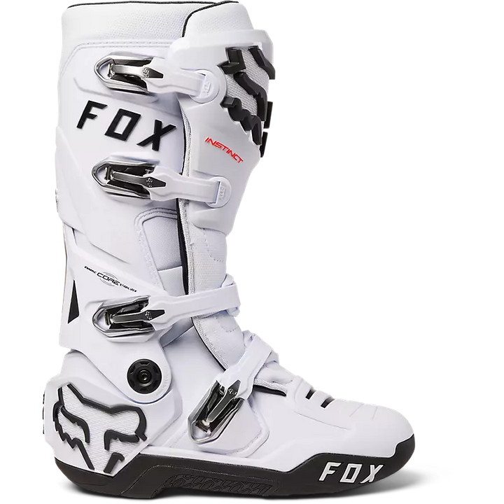 Fox Racing, Dirt Bike Footwear, Instinct Boots, White Instinct Boots, 24347-008