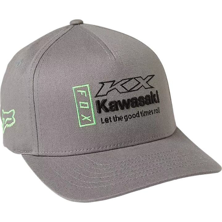 Fox Racing, Kawasaki Logo Hat, Kawasaki X Fox Flexfit Hat,  29012-052