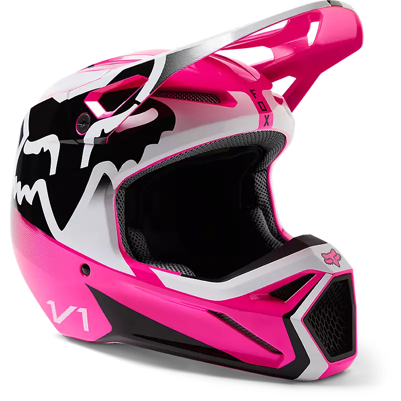 Fox Racing, Fox Youth V1 Leed Helmet, Youth Motocross Gear, 29729-170