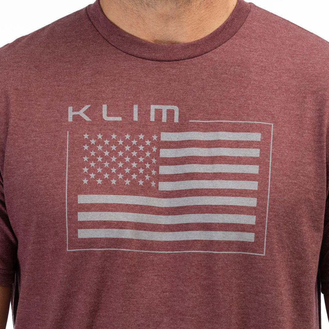 Klim, Klim Patriot Klim Flag Tri-blend Tee, Men's T Shirt, Adult T Shirt, Klim T Shirt, T Shirts, 3688-000