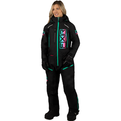 FXR Racing, Wome's Recruit Lite Monosuit, Women's Snow Suit, Women's One-Piece, 232912