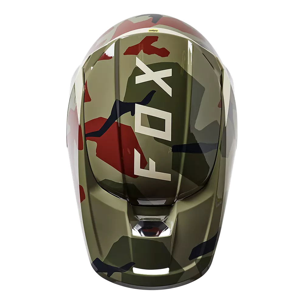 camo helmet for youth motorcycle FOX Youth V1 Bnkr Helmet – Blown Motor by Moto United